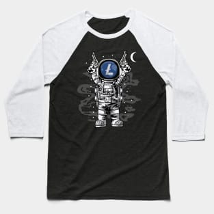 Astronaut Litecoin Lite Coin LTC To The Moon Crypto Token Cryptocurrency Wallet Birthday Gift For Men Women Kids Baseball T-Shirt